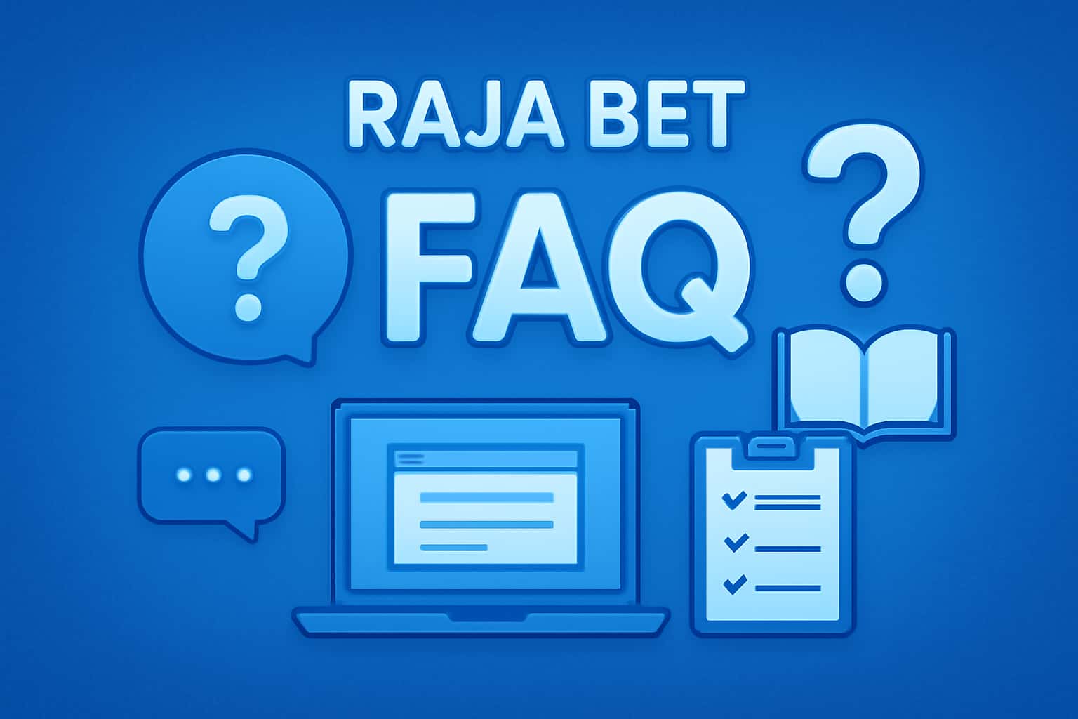 An informative scene representing FAQ aspects of Raja Bet.