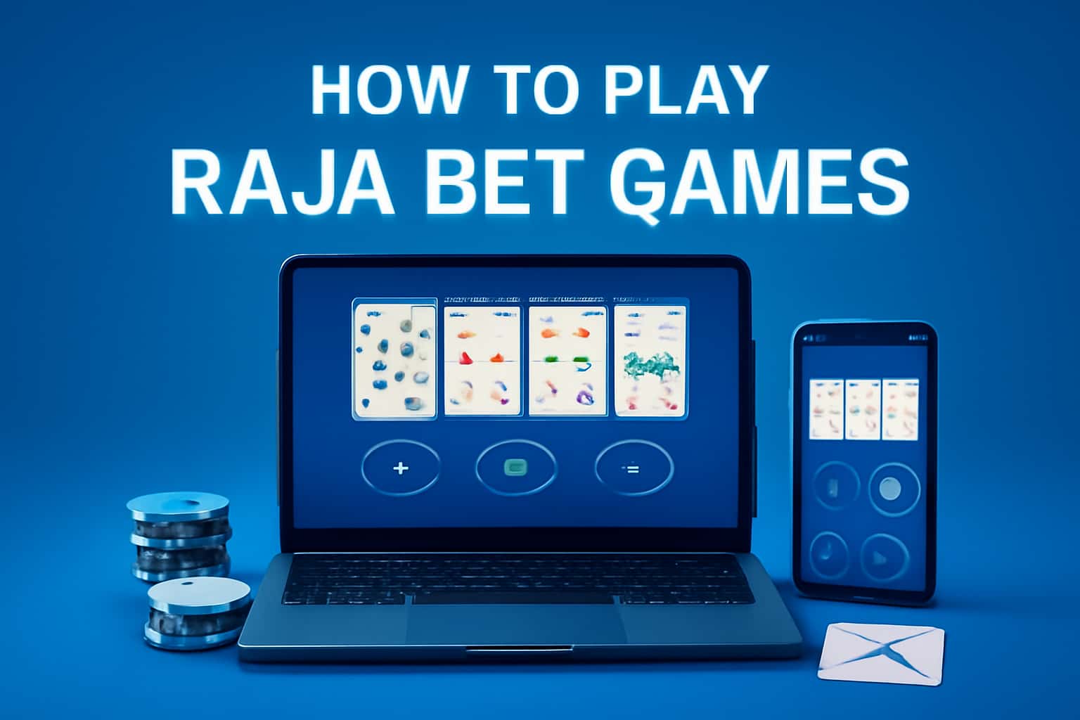 An informational scene illustrating gameplay mechanics on the Raja Bet platform.