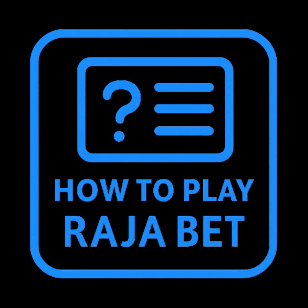 A badge representing guidance on playing Raja Bet games.