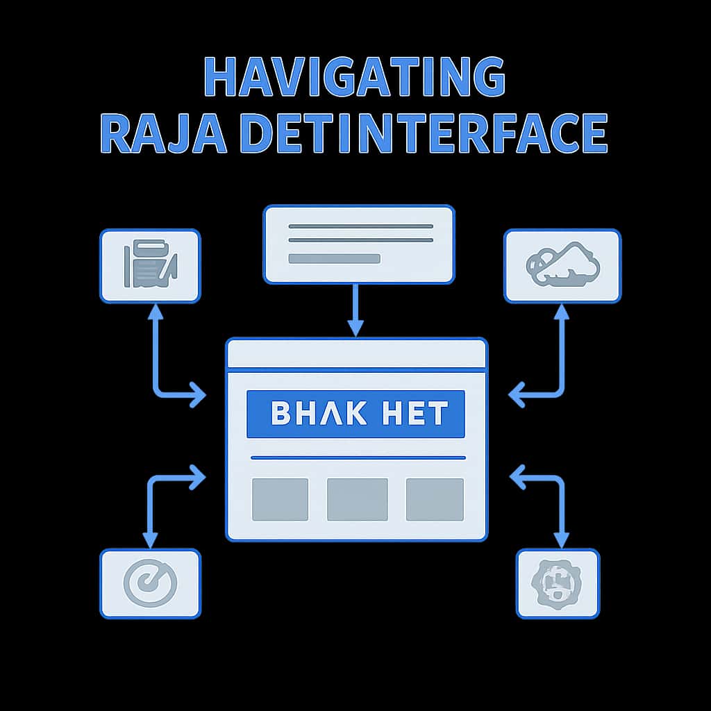 An educational diagram showcasing features of the Raja Bet interface.