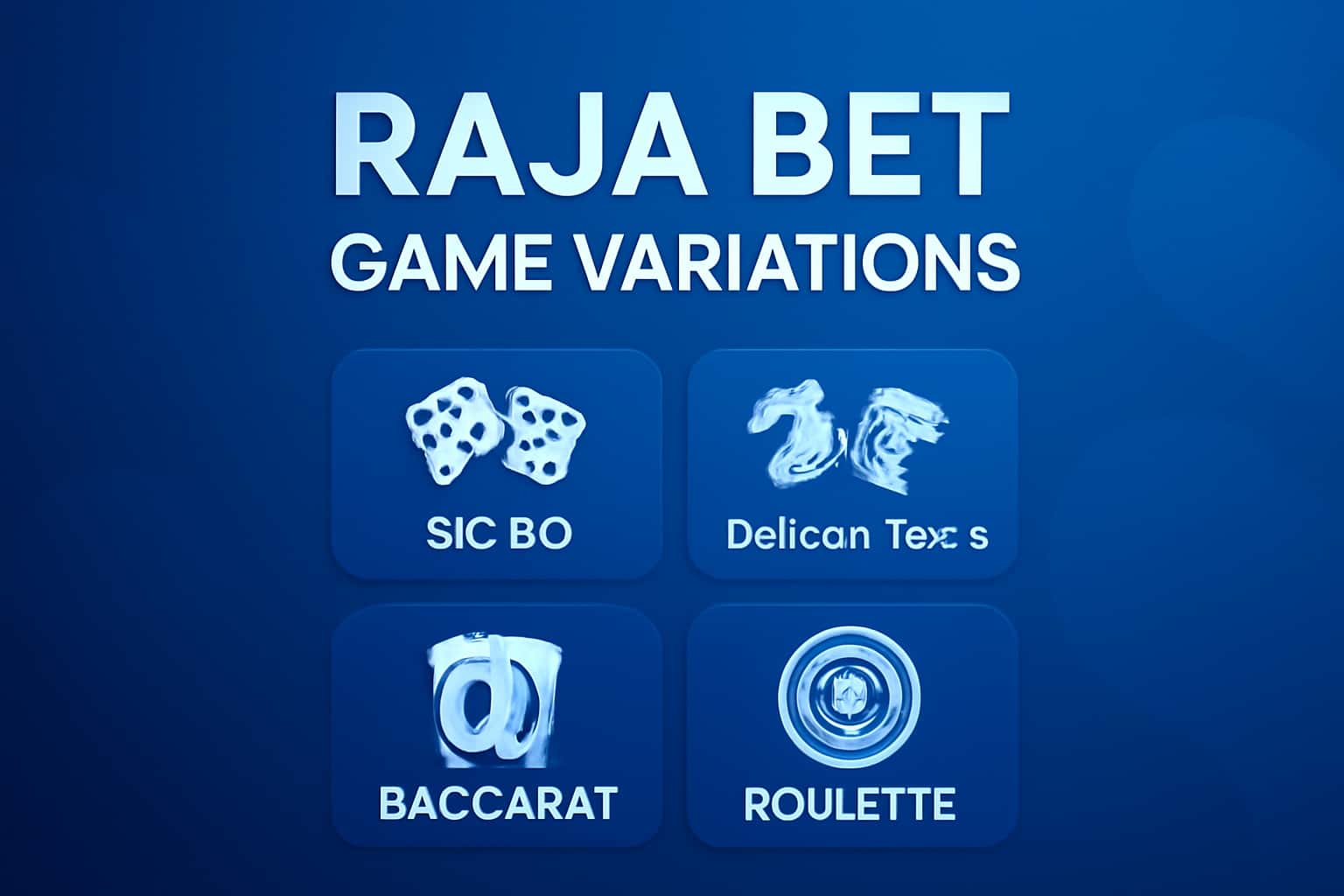 Informational scene showcasing Raja Bet Game Variations.
