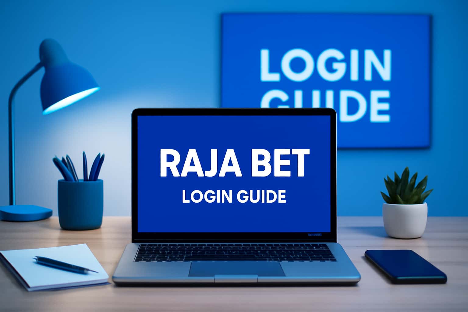 An educational scene illustrating the Raja Bet Login Guide with clear text.