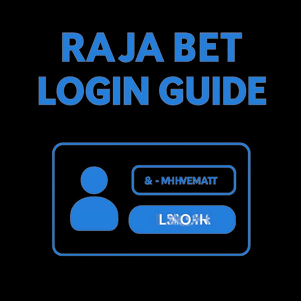 An illustration detailing the login process for Raja Bet.