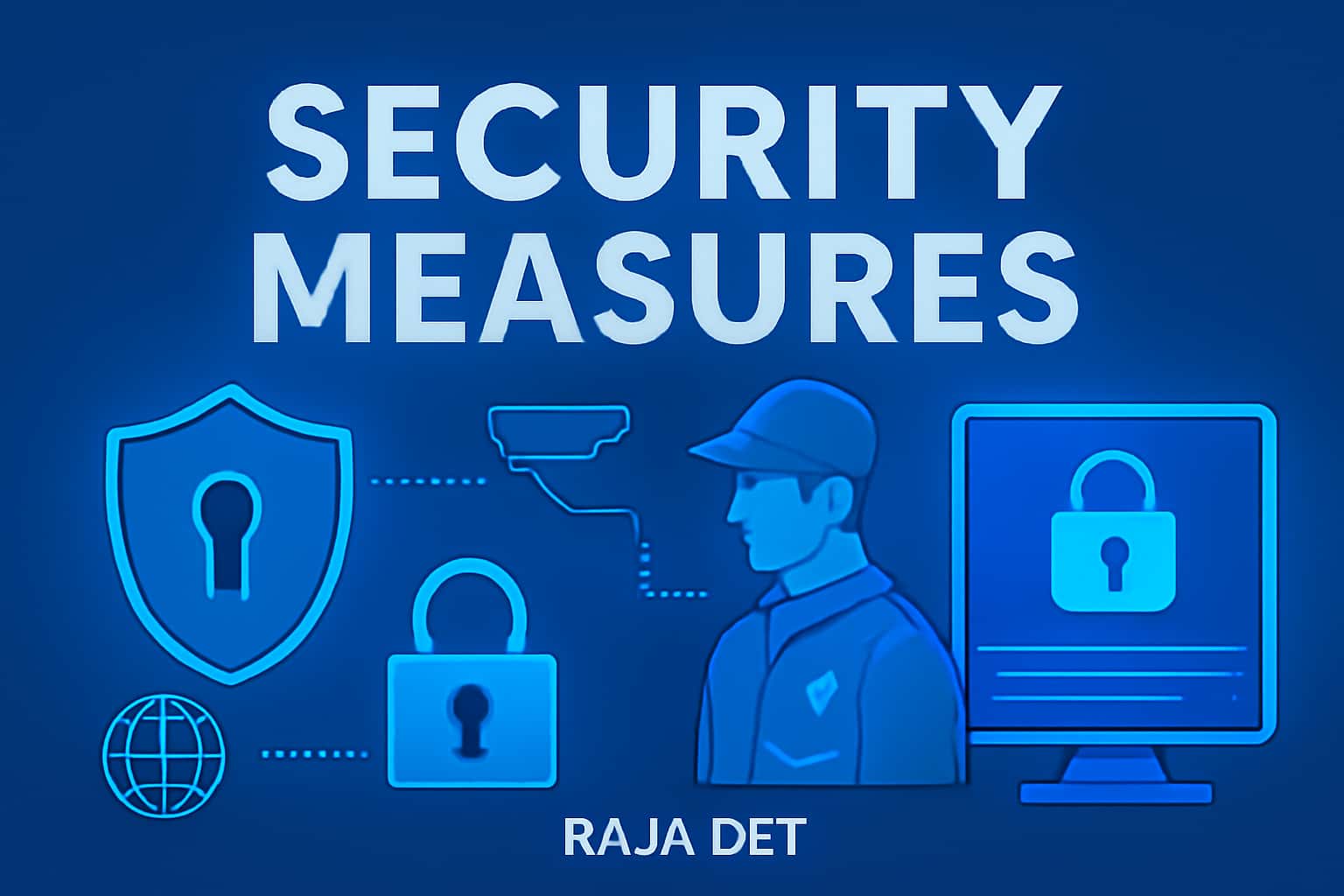 Informational visual representation of Raja Bet Security Measures.