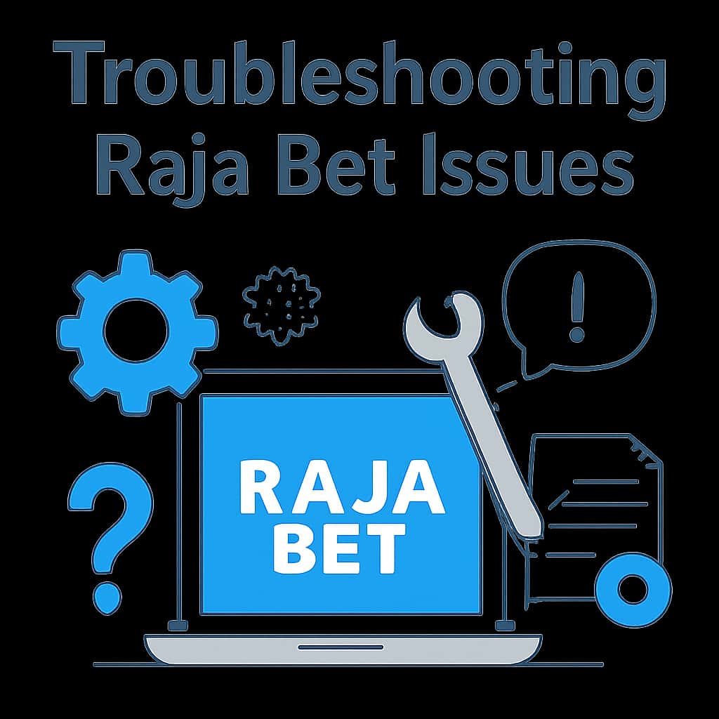 Illustration demonstrating the troubleshooting process for Raja Bet.